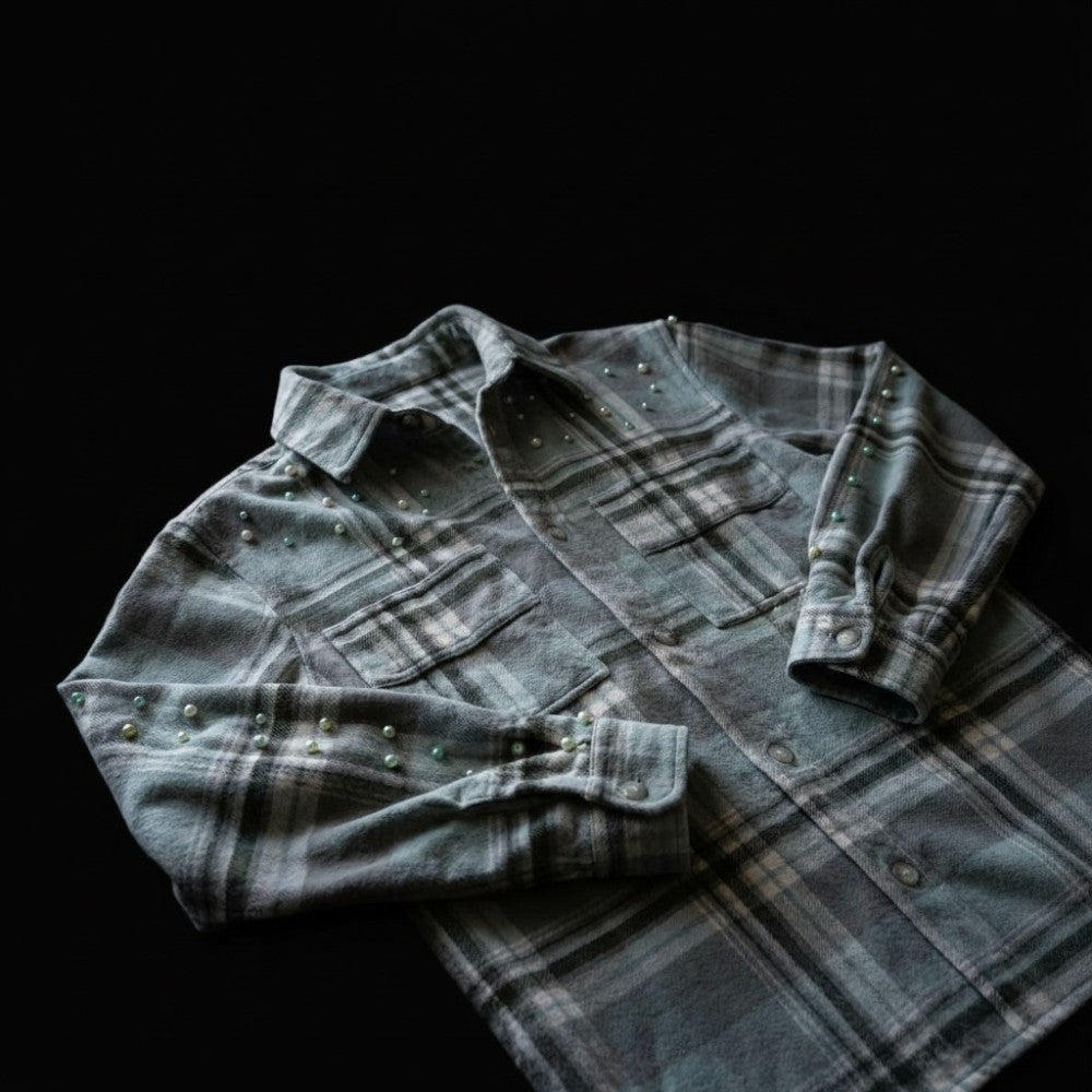 VACE Custom Flanell-Hemd - 1 of 1 mit Perlen oder Strassteinen/Perlen