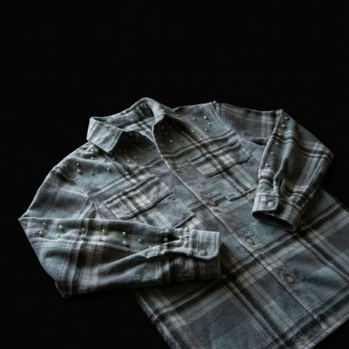 VACE Custom Flanell-Hemd - 1 of 1 mit Perlen oder Strassteinen/Perlen